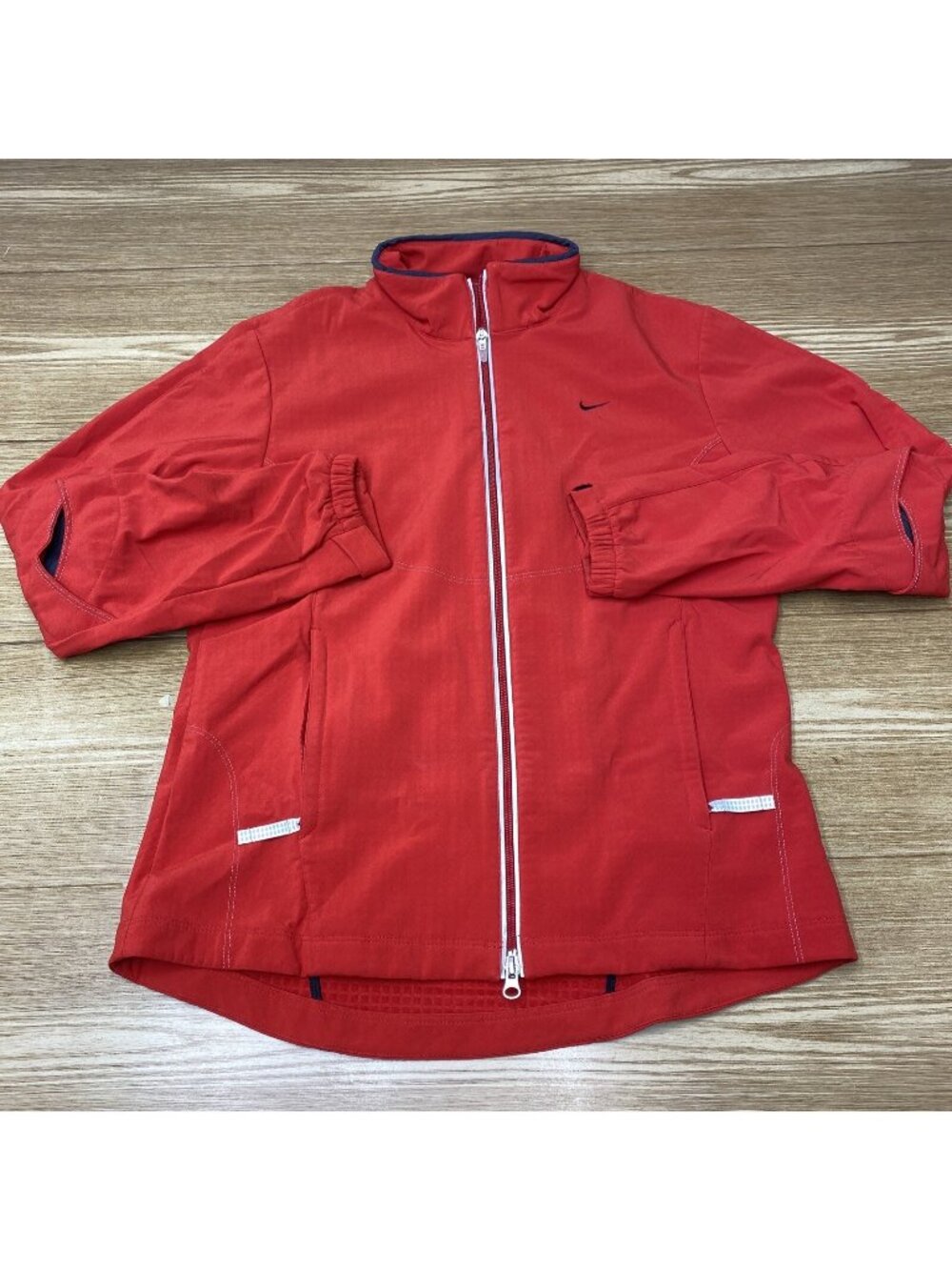 Nike Track Jacket Womens Size M 8-10 Full Zip Lightweight Running Windbreaker